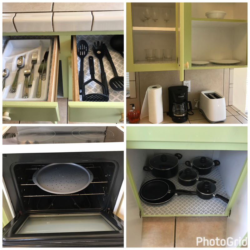 Fully equipped kitchen with all you need to cook and eat
