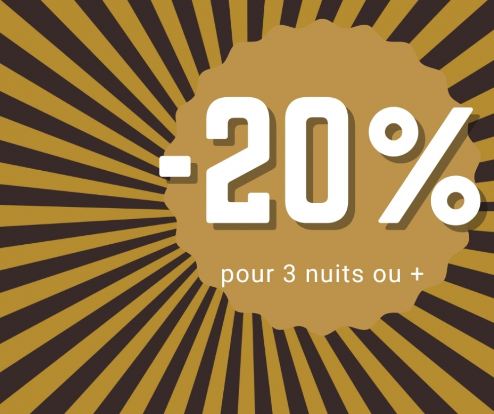 -20% pour 3 nuits ou +