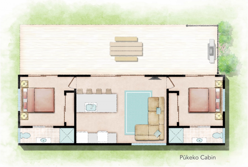 Pukeko cabin floor plan