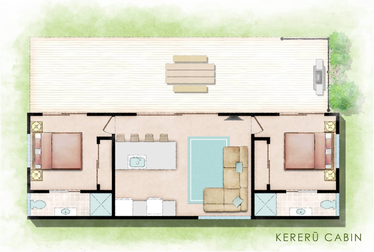 Kereru cabin floor plan