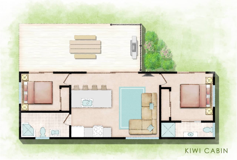 Kiwi cabin floor plan