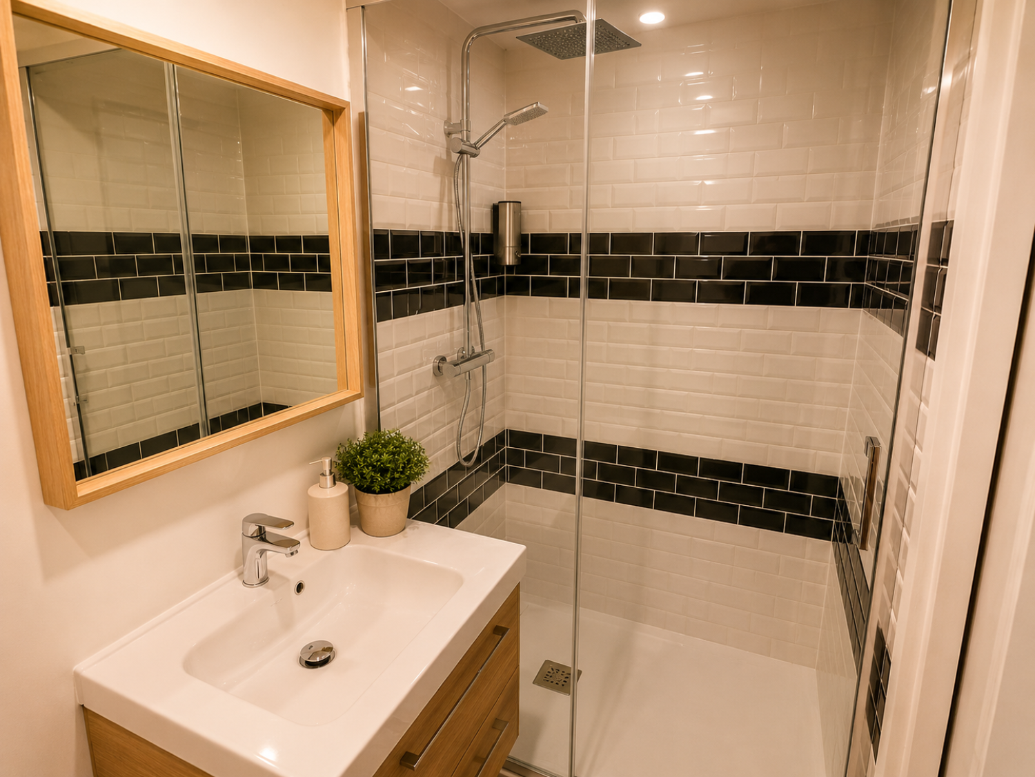 Studio Tout Équipé à Rouen — salle de bain privative